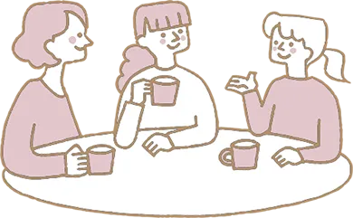 リアル体験オフ会のイメージイラスト